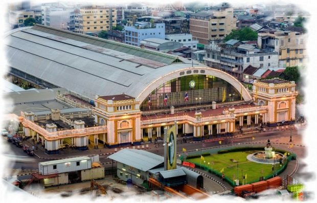 Hua Lamphong Railway Station in Bangkok - top view