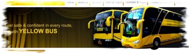 Yellow bus from Pattaya to Koh Samui