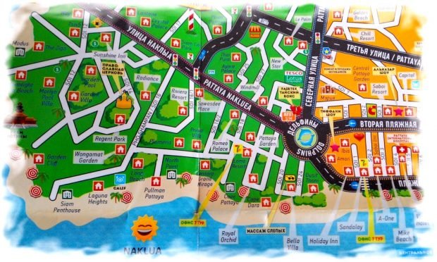 Wongamat Beach in Pattaya on the map - how to reach
