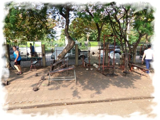 Gym in the open air in the park Chatuchak (Bangkok)