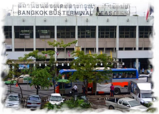 Frontage of Ekkamai bus station in Bangkok