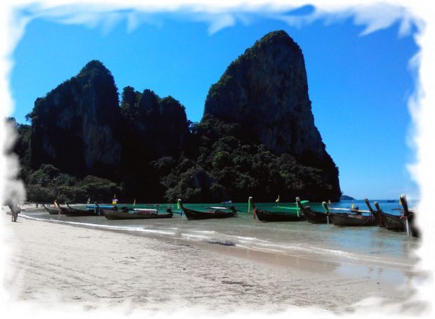 Place for longtail boats in the central part of the Railay West beach