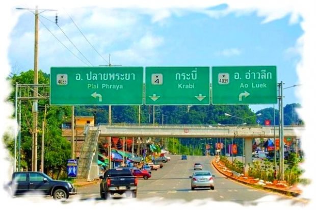 Way from Bangkok to Krabi by taxi or by car for rent