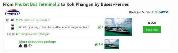 Cheapest transfer Phuket to Koh Phangan from Phantip