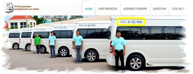 White VIP minibuses and drivers 35 Group Pattaya
