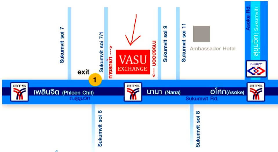 Currency exchange in Bangkok The best points in Bangkok